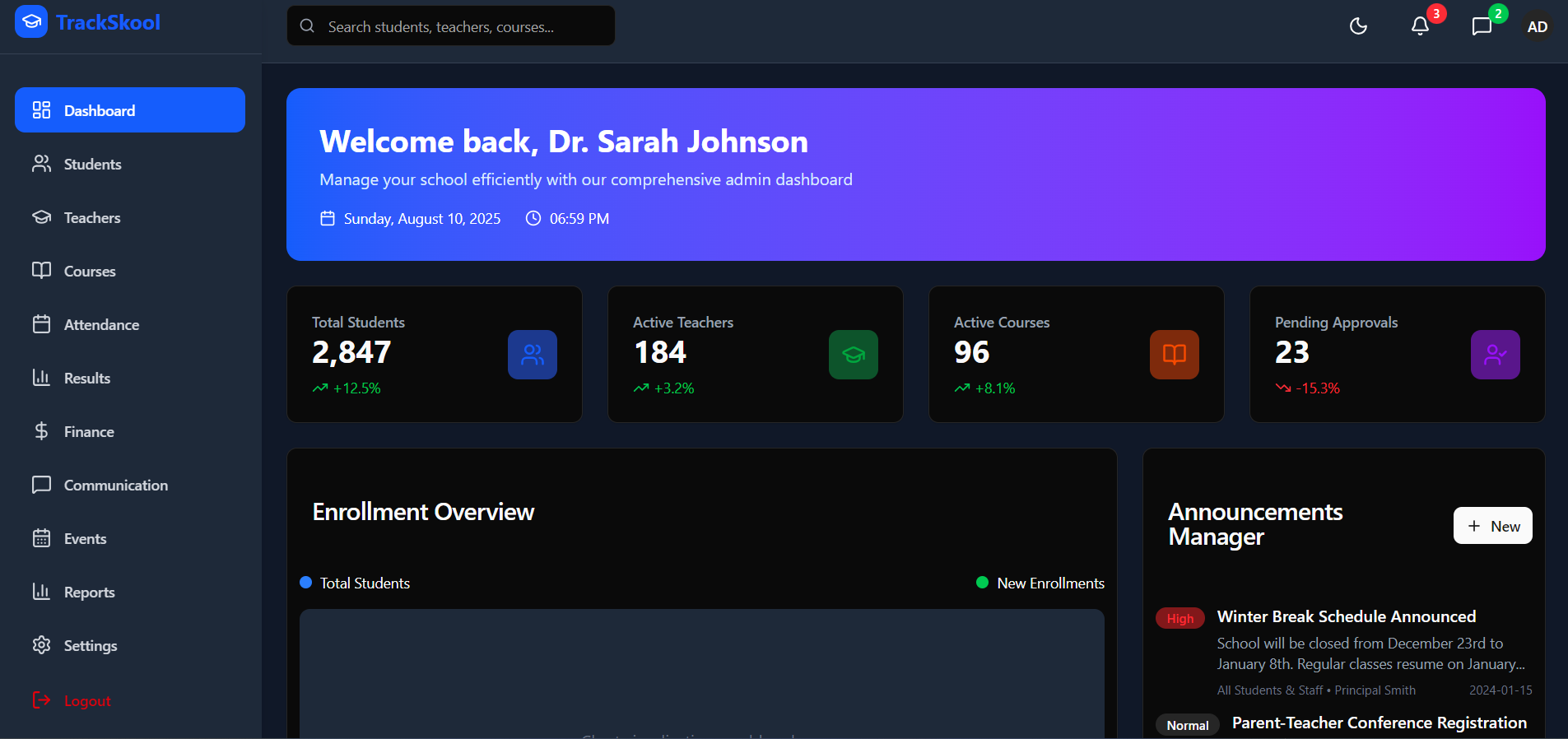 School Admin Dashboard