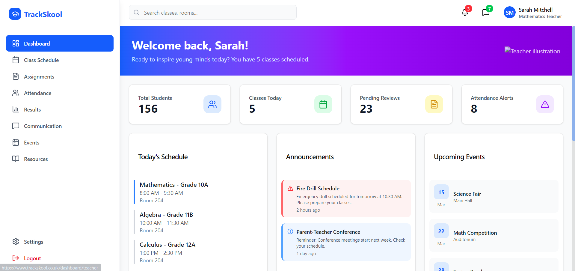 Teacher Dashboard